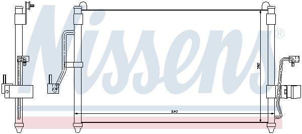 Конденсатор, кондиционер 94454 NISSENS