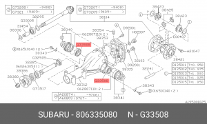 Подшипник ступицы колеса 806335080 SUBARU