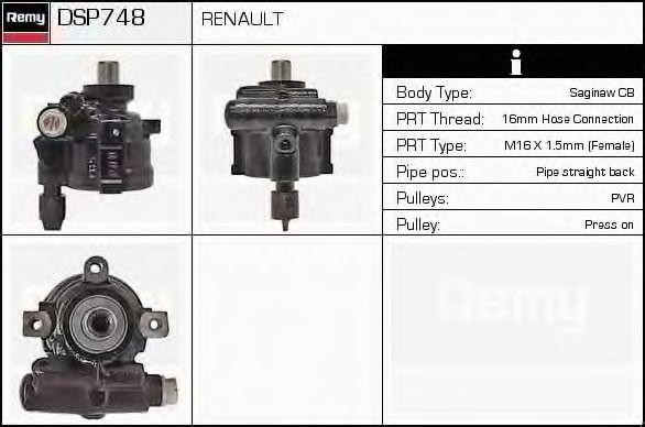 Гидравлический насос, рулевое управление DSP748 DELCO REMY