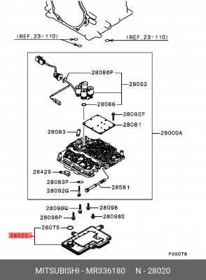 Фильтр масляный АКПП MR336180 MITSUBISHI