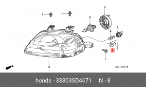 Лампа 33303SD4671 HONDA
