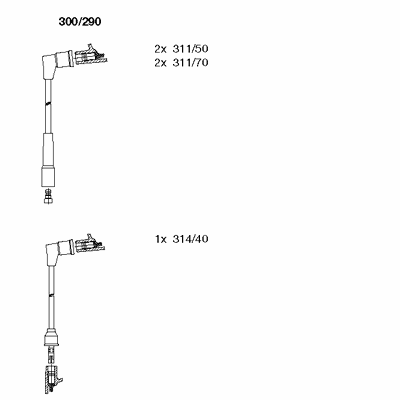 Ккомплект проводов зажигания 300290 BREMI