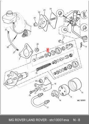 Главный цилиндр, система сцепления STC10001EVA MG ROVER LAND ROVER
