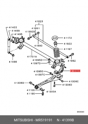 Втулка сайлентблока рычага подвески MR519191 MITSUBISHI