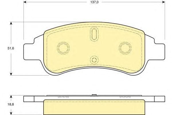 Комплект тормозных колодок, диско 6115634 GIRLING