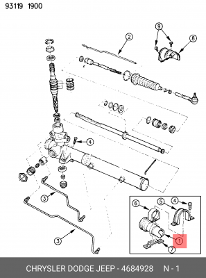 Рулевой механизм 4684928 CHRYSLER