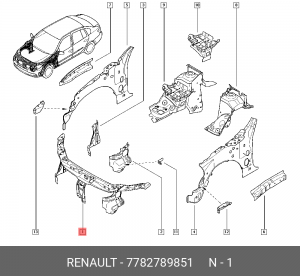 Панель кузова 7782789851 RENAULT
