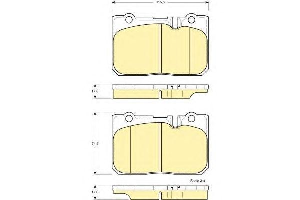 Комплект тормозных колодок, диско 6132269 GIRLING