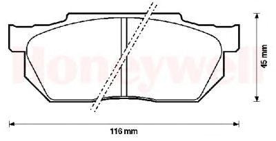 Комплект тормозных колодок, диско 572237B BENDIX JURID