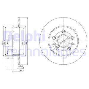 Тормозной диск BG2696 DELPHI