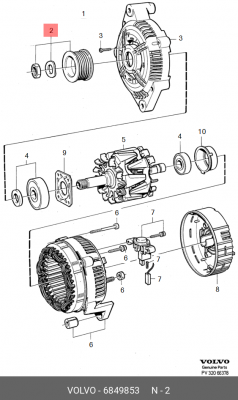 Ремкомплект, генератор 6849853 VOLVO