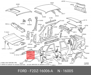 Крыло переднее F2DZ-16006-A FORD