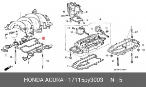 Прокладка системы EGR 17115PY3003 HONDA