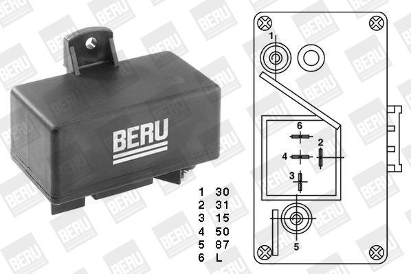 Блок управления, время накаливания GR066 BERU