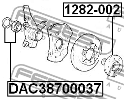 Ступица колеса 1282-002 FEBEST