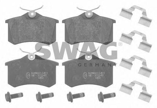 Комплект тормозных колодок, диско 60916527 SWAG