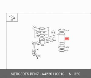 Гильза цилиндра ДВС A4220110010 MERCEDES BENZ