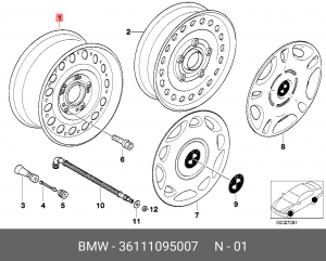 Диск колеса 36 11 1 095 007 BMW