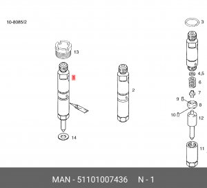 Распылитель 51101007436 MAN