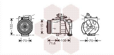 Компрессор, кондиционер 5800K257 VAN WEZEL