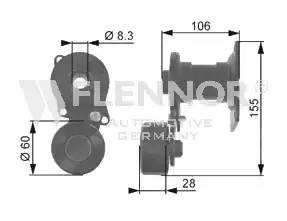 Натяжная планка, поликлиновой ремень FA22939 FLENNOR