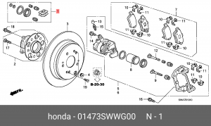 Суппорт тормозной (ремкомплект) 01473SWWG00 HONDA