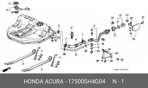 Топливный бак 17500SH4G04 HONDA