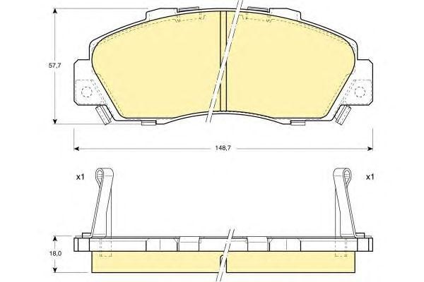 Комплект тормозных колодок, диско 6109959 GIRLING