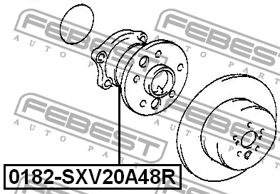 Ступица колеса 0182-SXV20A48R FEBEST