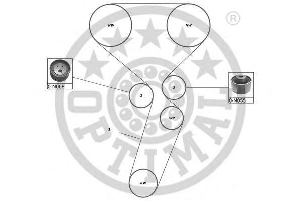 Комплект ремня ГРМ SK-1325 OPTIMAL