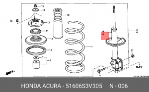 Амортизатор подвески 51606S3V305 HONDA