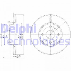 Тормозной диск BG3393 DELPHI