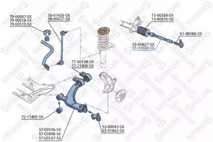 Тяга рулевая 55-01026-SX STELLOX