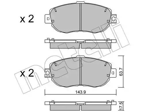 Комплект тормозных колодок, диско 22-0756-1 METELLI
