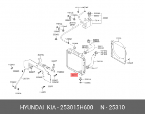 Радиатор охлаждения ДВС 253015H600 HYUNDAI KIA