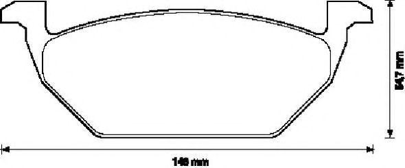 Комплект тормозных колодок, диско 571929B BENDIX JURID