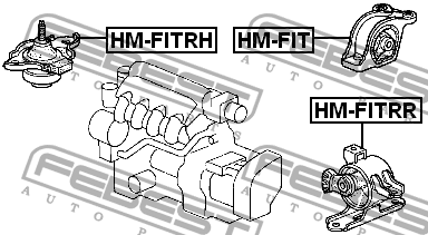 Подушка двигателя HM-FITRR FEBEST