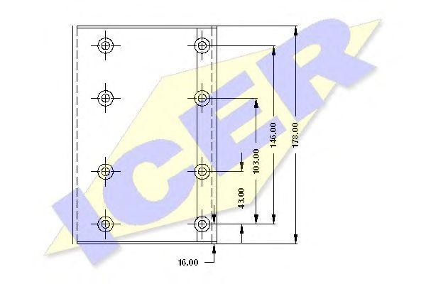Комплект тормозных башмаков, барабанные тормоза 21992500 ICER