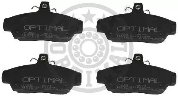 Комплект тормозных колодок, диско 9674 OPTIMAL