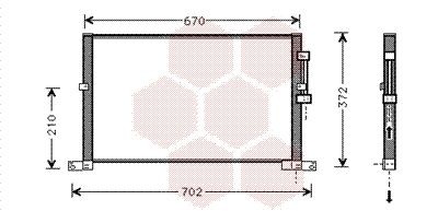 Конденсатор, кондиционер 77005032 VAN WEZEL