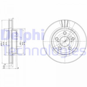 Тормозной диск BG2880 DELPHI