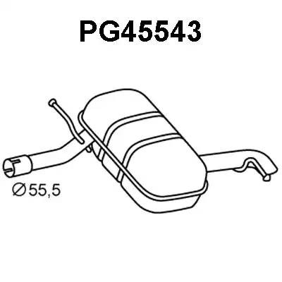 Предглушитель выхлопных газов PG45543 VENEPORTE