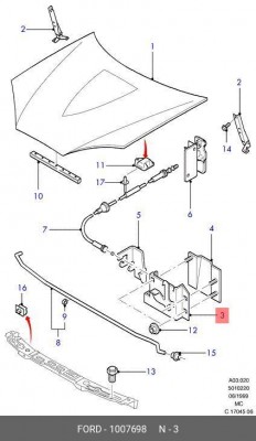Колодки тормозные дисковые 1 007 698 FORD