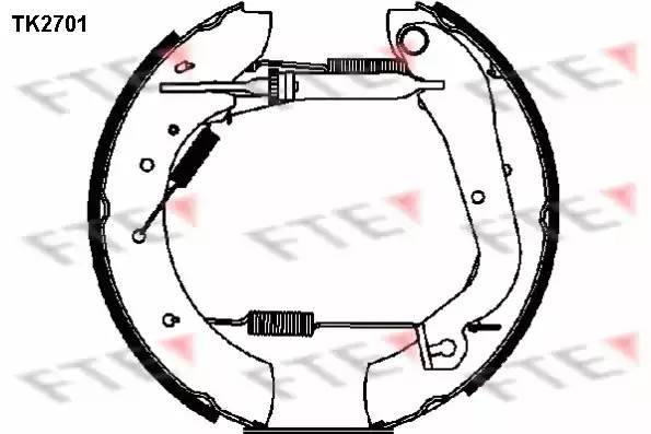 Комплект тормозных колодок TK2701 FTE