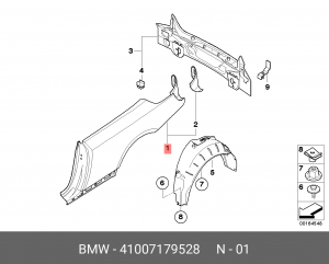 Крыло заднее 41 00 7 179 528 BMW