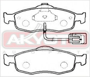 Колодки тормозные дисковые AKD-1012 AKYOTO