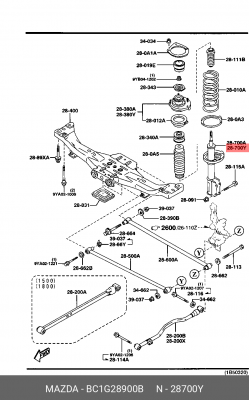 Амортизатор BC1G-28-900B MAZDA