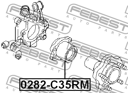 Подшипник ступицы колеса со ступицей (комплект) 0282-C35RM FEBEST