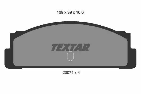 Комплект тормозных колодок, диско 2007404 TEXTAR