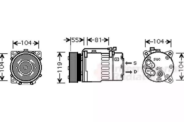 Компрессор, кондиционер 5800K270 VAN WEZEL